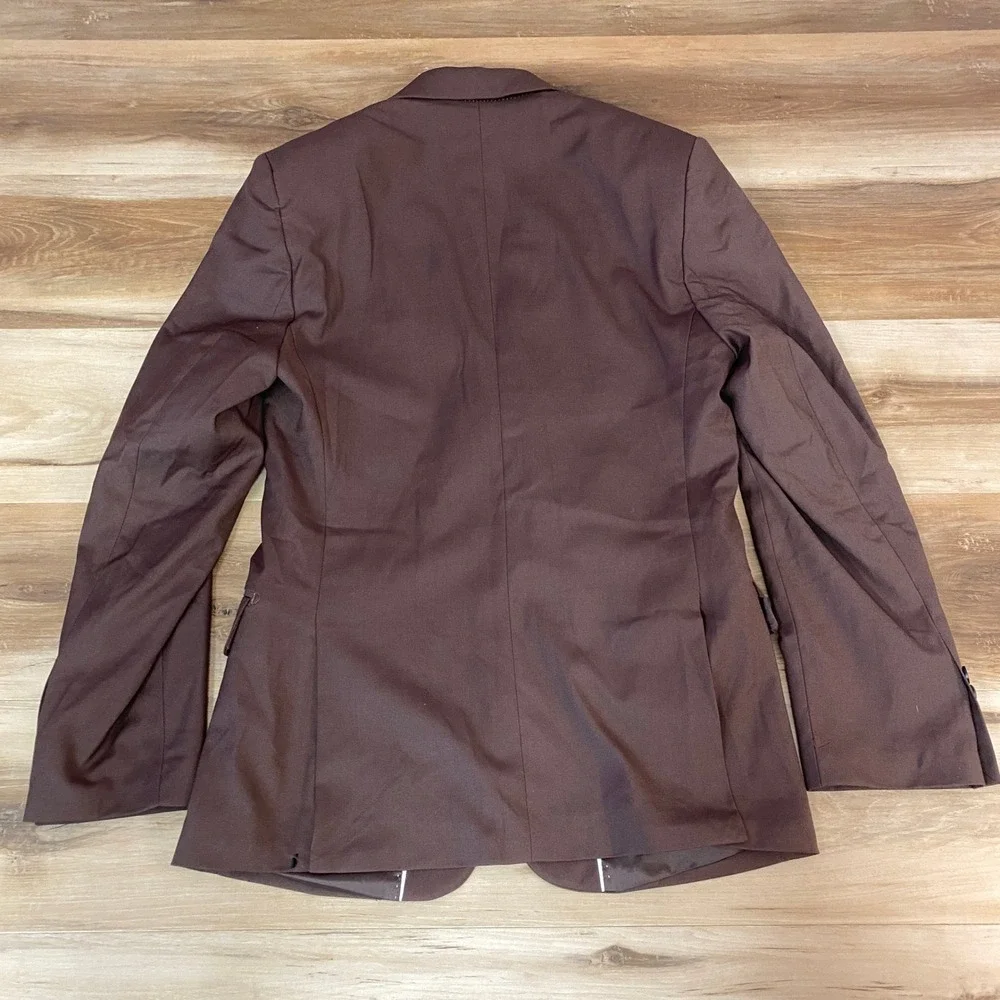 Revelry Suits Men's Brown Slim Fit Suit Jacket Blazer Size 38R Influence